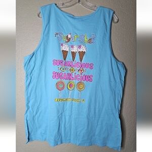 BEACH HAPPY Men Seaside Florida Comfort  Colors  sleeveless T-Shirt Sz L